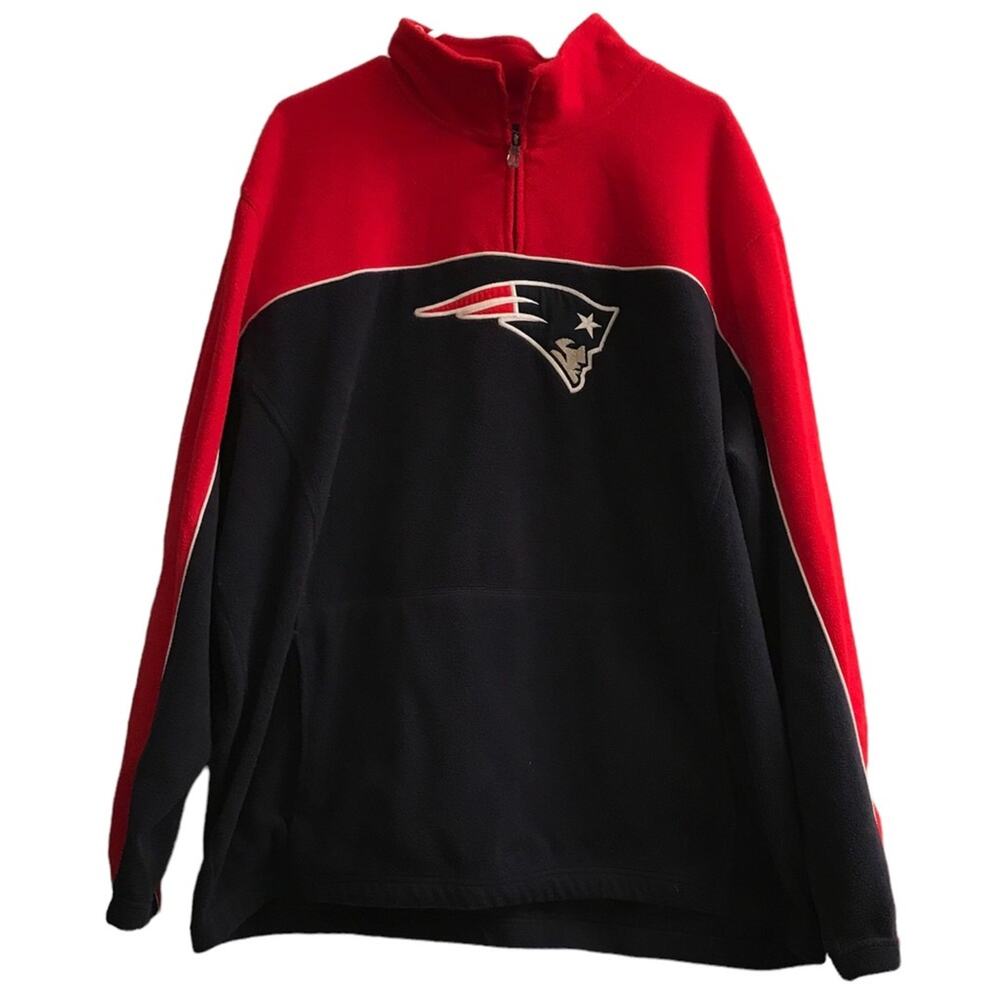 New England Patriots Turtleneck 1/4 Zip Long sleeve sweater Size 2XL